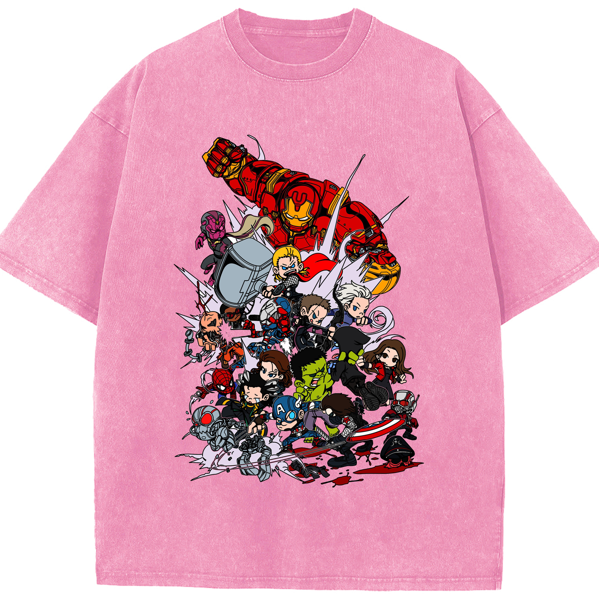 （画像用） アベンジャーズ The Avengers 綿100% ヴィンテージ風 半袖Tシャツ（フロントプリント）